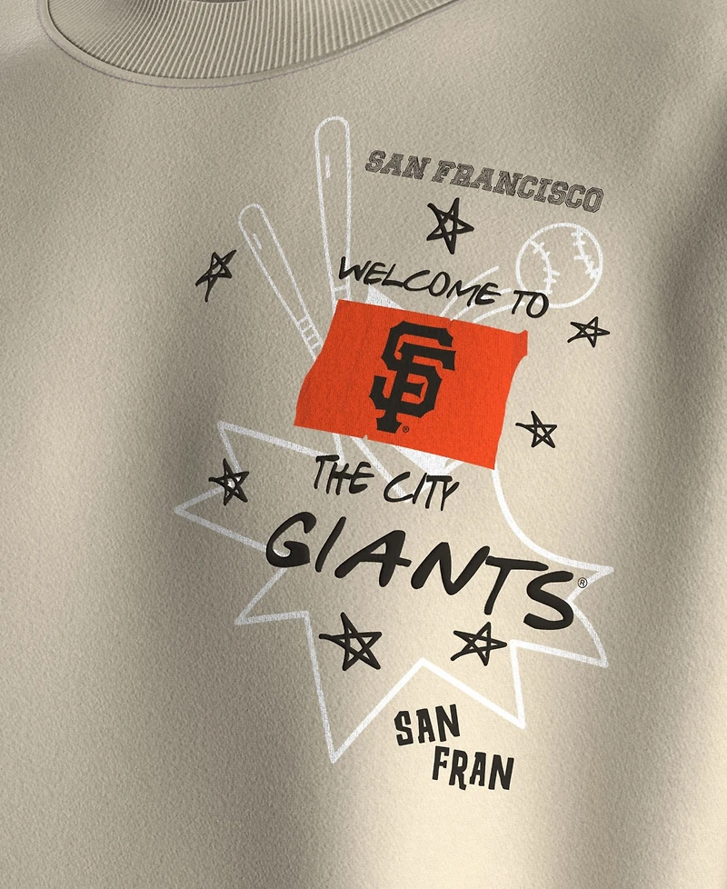 Fanatics Women's Beige San Francisco Giants Graffiti Fleece Sweatshirt