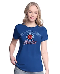 G-iii 4Her by Carl Banks Women's Royal/Heather Gray Chicago Cubs Short-Sleeve and Long-Sleeve T-Shirt Combo Pack