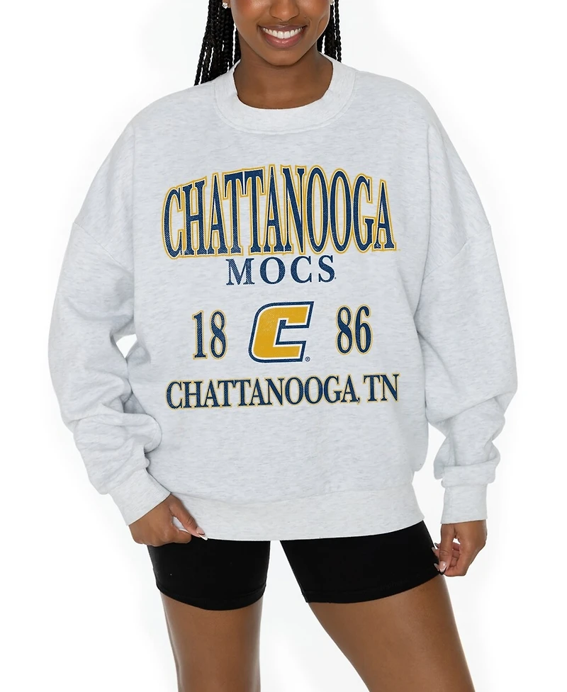 Gameday Couture Women's Ash Tennessee Chattanooga Mocs Premium Fleece Pullover Sweatshirt