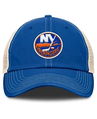 Fanatics Men's Royal/Natural New York Islanders Rival Trucker Adjustable Hat