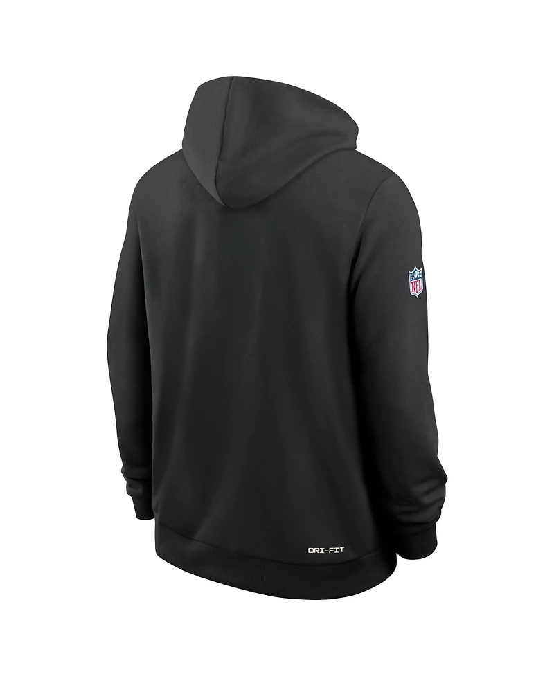Nike Men's Black San Francisco 49ers Sideline Standard Issue Dri-fit Hoodie