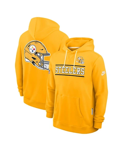Nike Men's Gold Pittsburgh Steelers Alt Sideline Standard Issue Dri-fit Hoodie