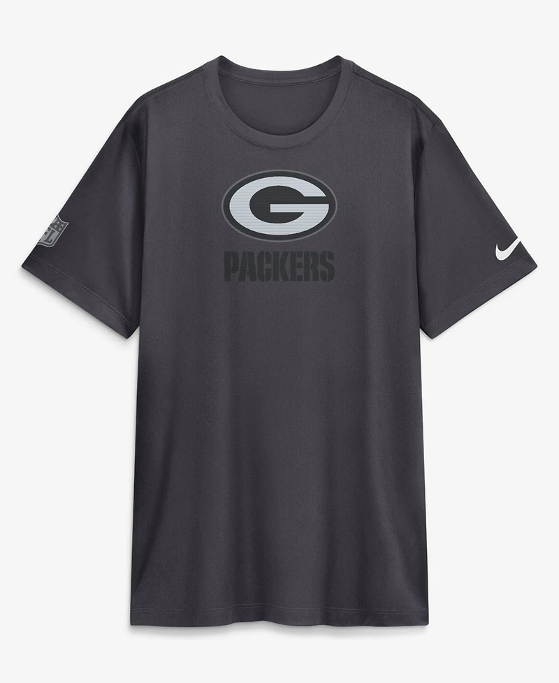 Nike Men's Anthracite Green Bay Packers Sideline Lead The Charge Legend Dri-fit T-Shirt