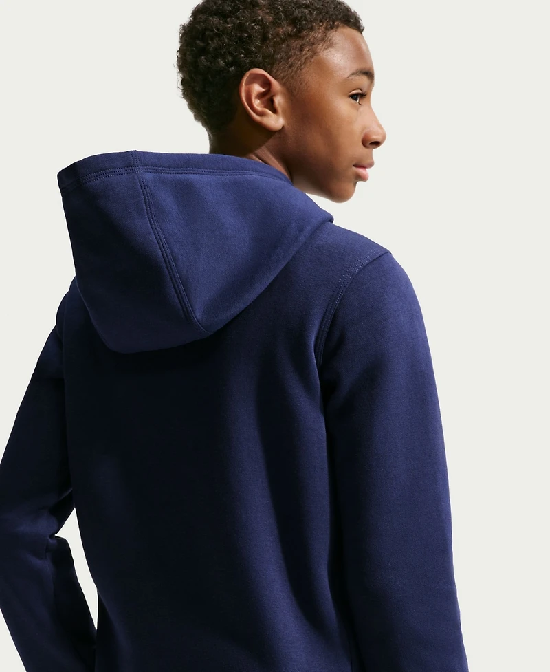 Nike Big Boys and Girls Blue France National Team Club Hoodie