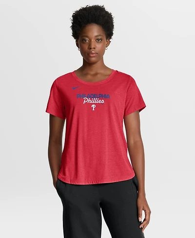 Nike Women's Heather Red Philadelphia Phillies Arched Tri-Blend T-Shirt