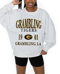 Gameday Couture Women's Ash Grambling Tigers Premium Fleece Pullover Sweatshirt