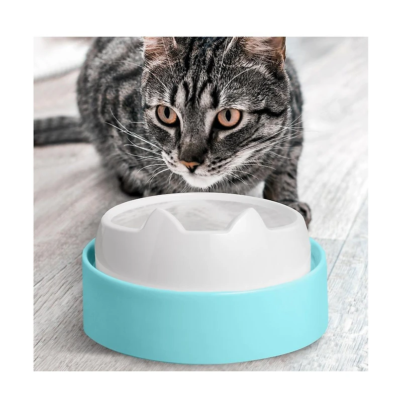 CatGuru Food Table for Cat Bowl, Marshmallow