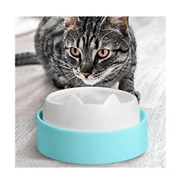 CatGuru Food Table for Cat Bowl, Marshmallow