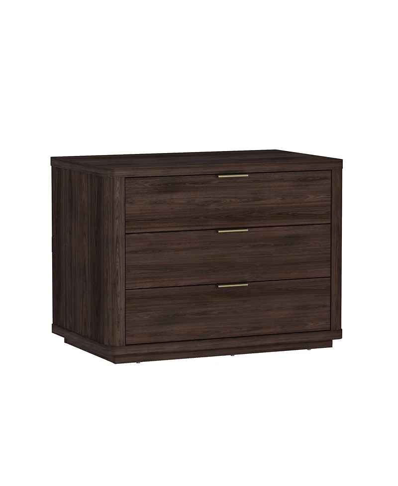 Manhattan Comfort Evelyn 2-Piece 32" 3-Drawer Nightstands
