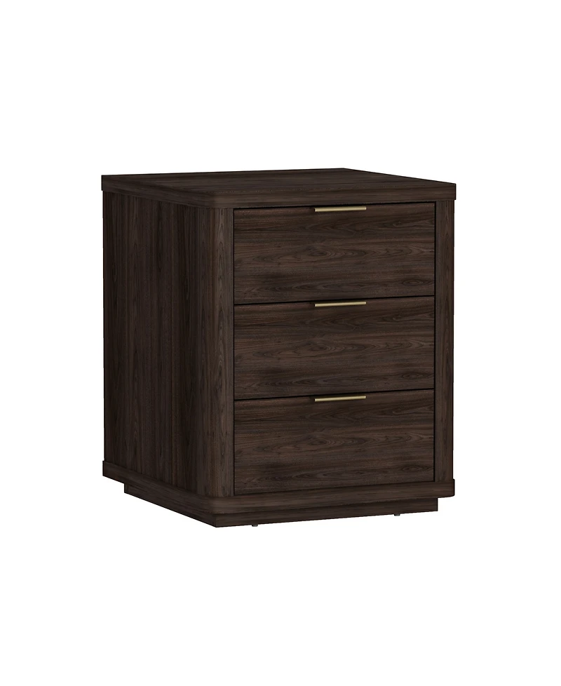 Manhattan Comfort Evelyn 2-Piece 20" 3-Drawer Nightstands