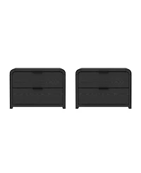 Manhattan Comfort Grace 2-Piece 28" 2-Drawer Nightstands