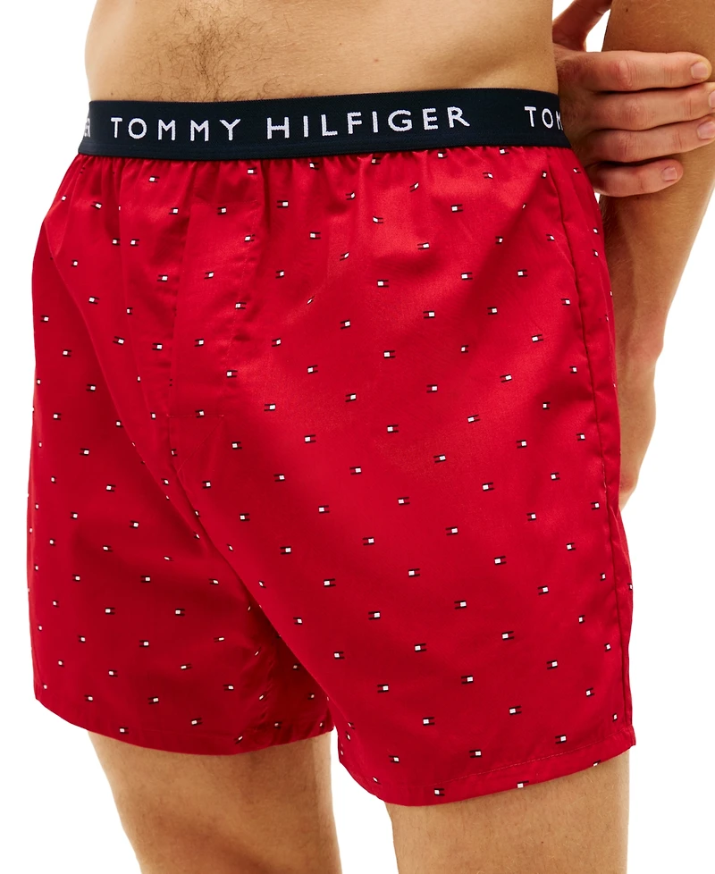 Tommy Hilfiger Men's Cotton Classics Woven Boxer Briefs, 3-Pack Set