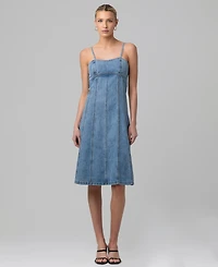 Blank Nyc Women's Sleeveless Denim Midi Dress