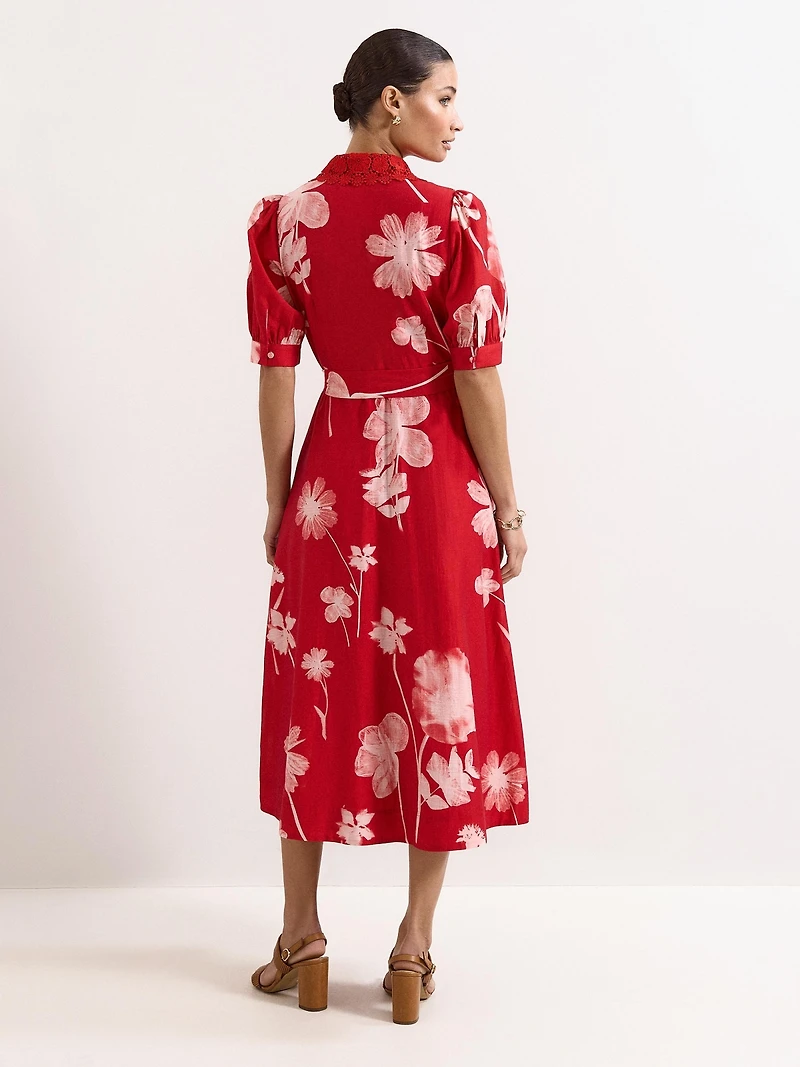 Phase Eight Women's Delphine Belted Midi Shirt Dress