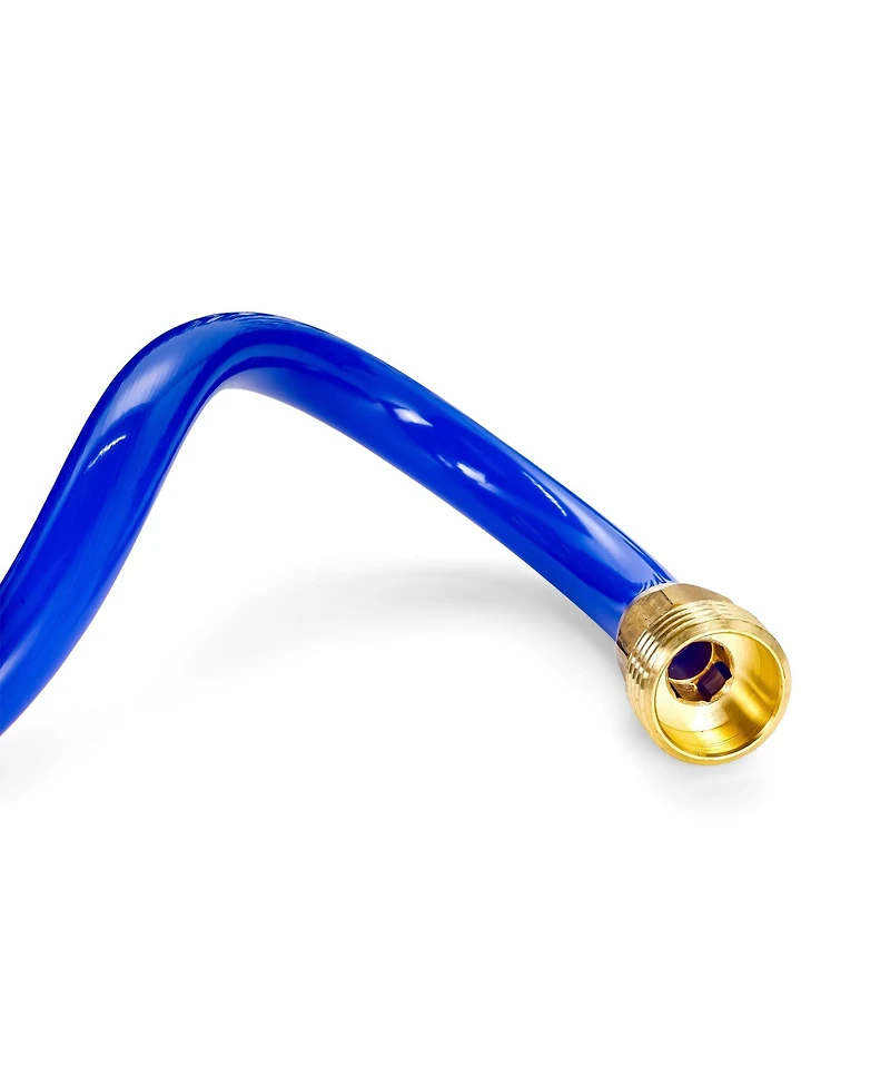 Camco 20 Foot Marine and Gardening Self Coiling Water Hose with Brass Fittings