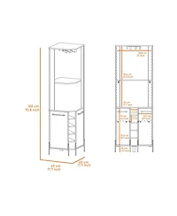 Fm Furniture Reese Corner Bar Cabinet