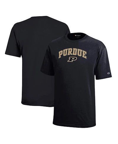 Champion Big Boys and Girls Black Purdue Boilermakers Arch Over Logo T-Shirt