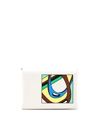 Pre-Owned HERMES Calvi Duo Card Holder Printed Leather