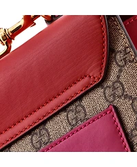 Pre-Owned Gucci Small Padlock Top Handle Bag Gg Coated Canvas and Leather