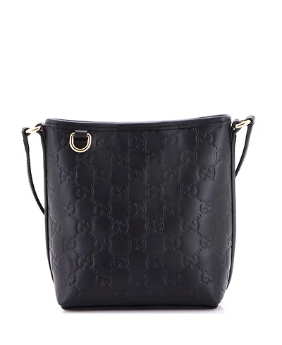 Pre-Owned Gucci Nano Gg Emblem Bucket Bag Gg Debossed Leather