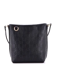 Pre-Owned Gucci Nano Gg Emblem Bucket Bag Gg Debossed Leather