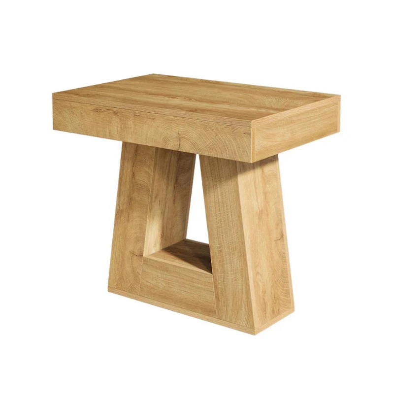 Slickblue 2-Tier Narrow End Table with Trapezoid Base