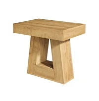 Slickblue 2-Tier Narrow End Table with Trapezoid Base