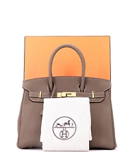 Pre-Owned Hermes Birkin Handbag Togo with Gold Hardware