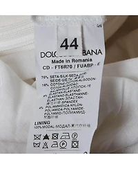 Pre-Owned Dolce & Gabbana Women's Pre-Owned Dolce and Gabbana Cream Silk Lace Trimmed Mini Dress
