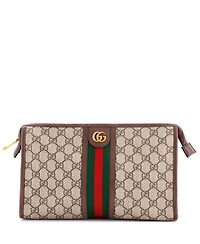 Pre-Owned Gucci Medium Ophidia Pouch Gg Coated Canvas