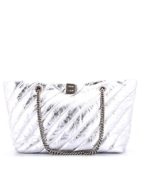 Pre-Owned Balenciaga Medium Crush Carry All Chain Tote Quilted Leather