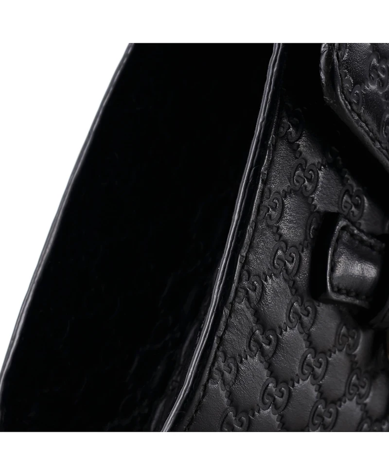 Pre-Owned Gucci Mini Emily Chain Flap Bag Microguccissima Leather