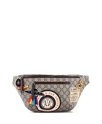 Pre-Owned Gucci Courrier Zip Belt Bag Gg Coated Canvas with Applique