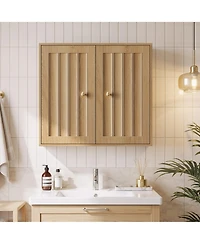 Phying Wall Mounted Bathroom Cabinet Double Door Medicine Cabinet Multipurpose Storage Cabinet for Bathroom Restroom and Hallway