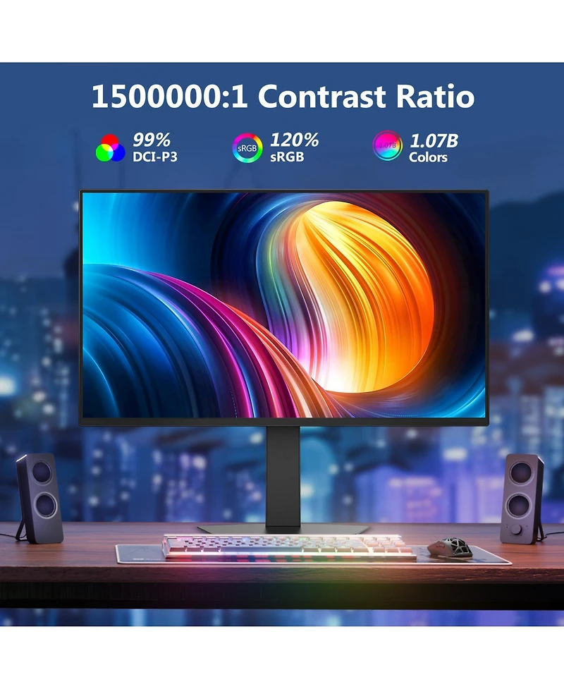Z-edge Infinyx Series X27 Oled 2K Qhd 2560x1440 240Hz Gtg 0.03ms Gaming Monitor, with Adjustable Stand