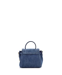 Pre-Owned Versace Small La Medusa Top Handle Bag Denim
