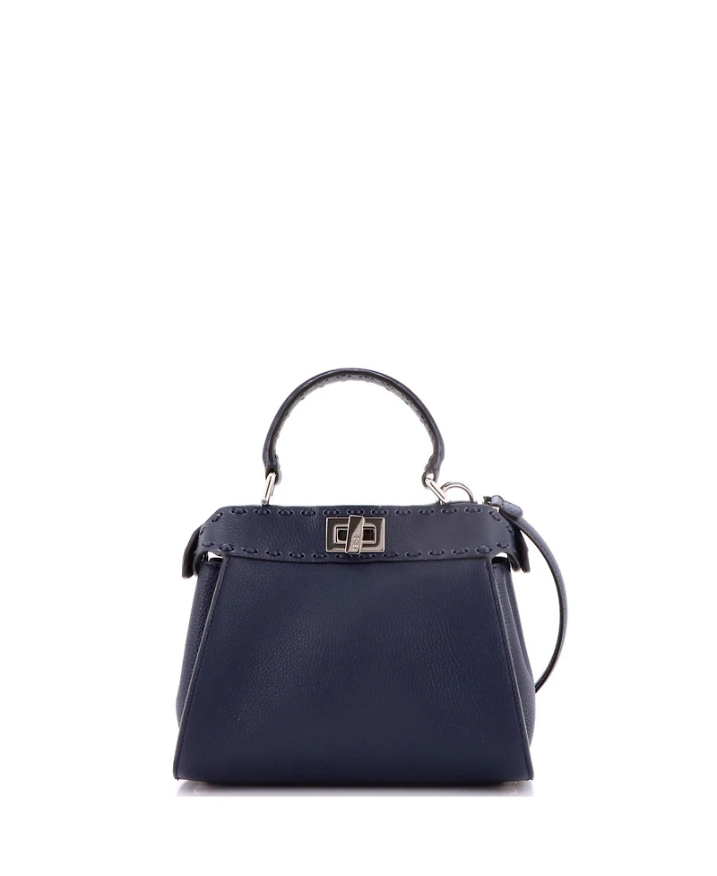 Pre-Owned Fendi Petite Selleria Peekaboo ISeeU Bag Leather
