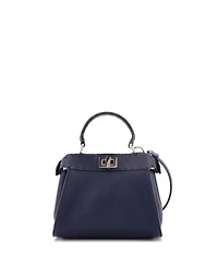 Pre-Owned Fendi Petite Selleria Peekaboo ISeeU Bag Leather