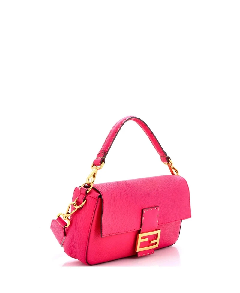 Pre-Owned Fendi Medium Selleria Baguette Nm Bag Leather