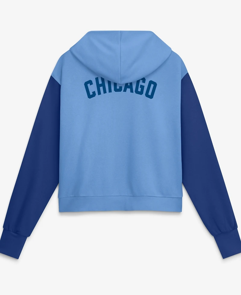 Nike Women's Light Blue/Royal Chicago Cubs Cooperstown Collection Cropped Full-Zip Hoodie