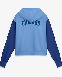 Nike Women's Light Blue/Royal Chicago Cubs Cooperstown Collection Cropped Full-Zip Hoodie
