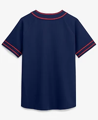 Fanatics Women's Navy Atlanta Braves Diva Race Ahead Raglan V-Neck T-Shirt