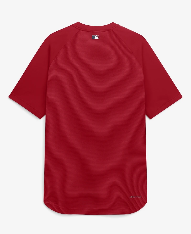 Nike Men's Red Cincinnati Reds Authentic Collection Batting Practice Pre-Game Raglan Dri-fit Top