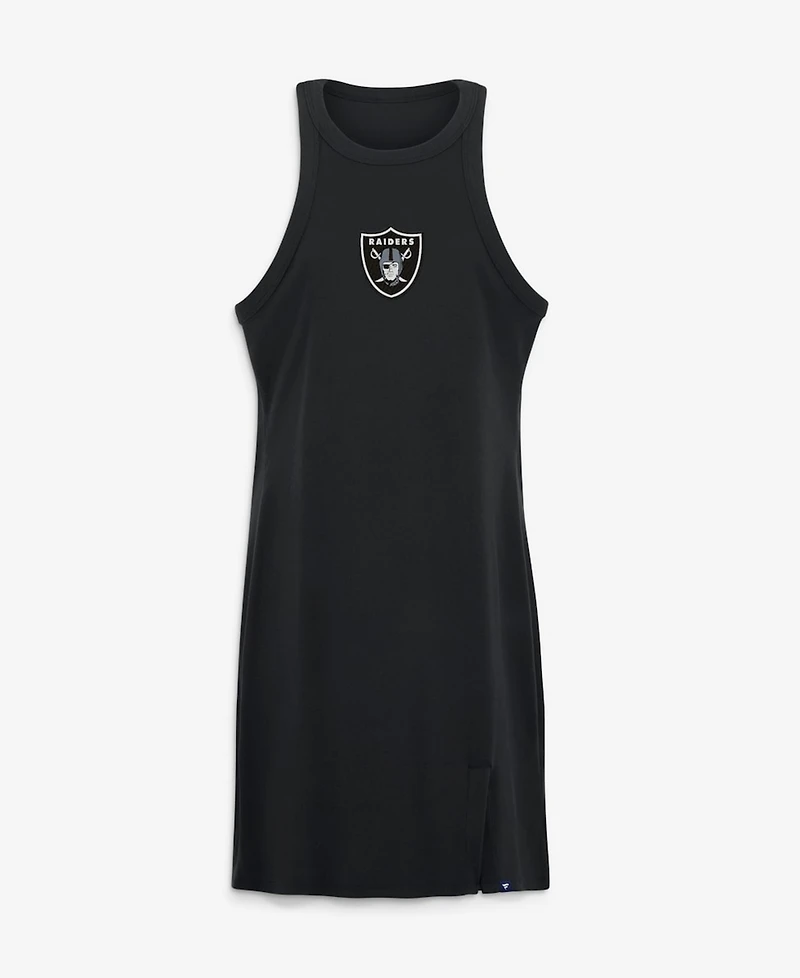 Fanatics Women's Black Las Vegas Raiders Push Beyond Tri-Blend Ribbed Sleeveless Dress