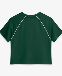 Fanatics Women's Green Bay Packers Offensive Scheme Raglan Tri-Blend Cropped Top