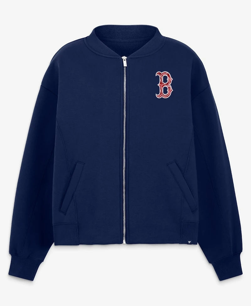 Fanatics Women's Navy Boston Red Sox Oversized Rage Against Full-Zip Jacket
