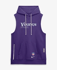 Nike Men's Purple Minnesota Vikings Sideline Standard Issue Dri-fit Sleeveless Hoodie