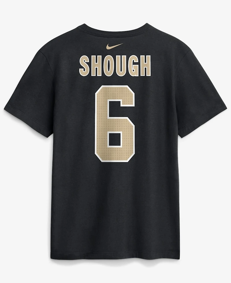 Nike Men's Tyler Shough Black New Orleans Saints Name Number T-Shirt