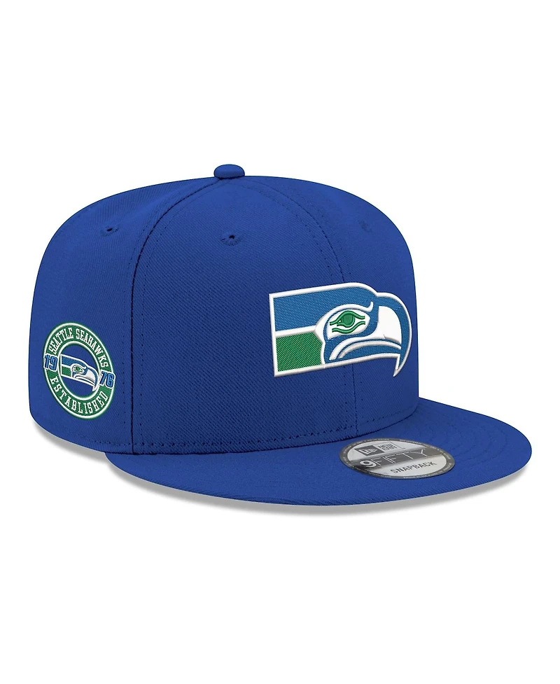 New Era Men's Royal Seattle Seahawks 9FIFTY Snapback Hat