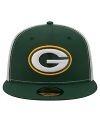 New Era Men's Green Green Bay Packers Core Team 9FIFTY Trucker Snapback Hat